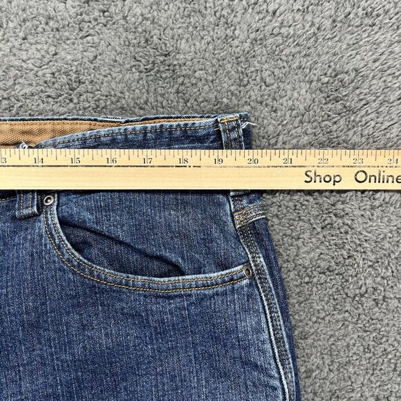 Duluth Trading Flex Ballroom Relaxed Fit Jeans Mens Size 44x28 Blue Straight - Picture 2 of 7